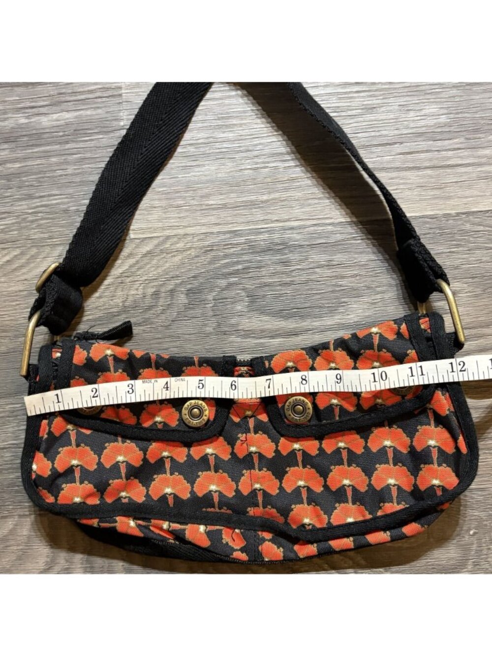Vintage GAP Baguette Mini Poppy Shoulder Bag Purse Cargo Front Pockets Y2K 00s - Picture 5 of 12